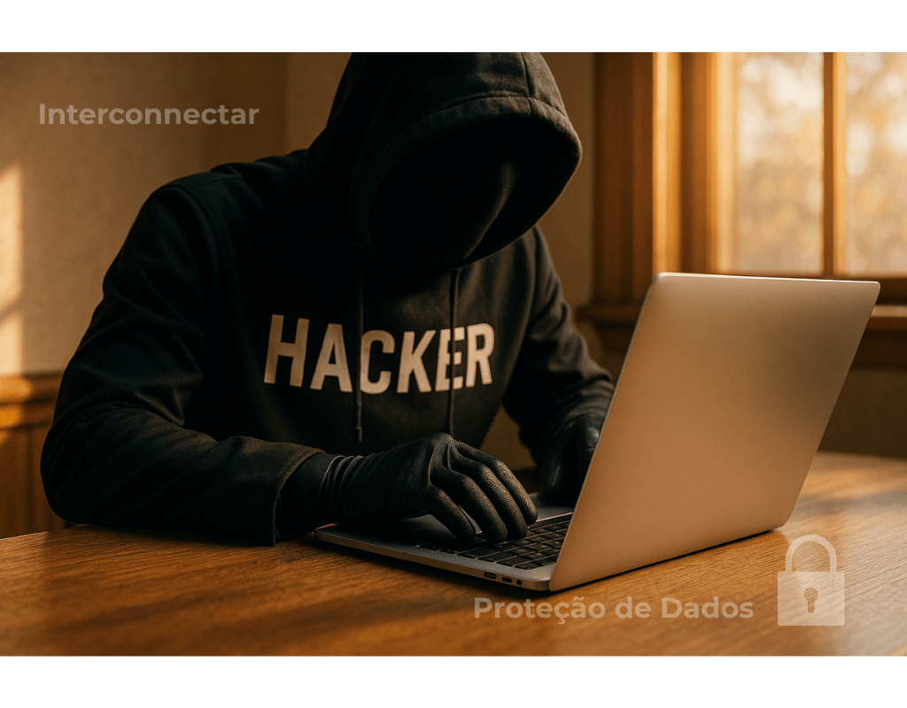 Ilustração conceitual representando o direito digital e a proteção de dados pessoais no ambiente online, com foco na privacidade e no uso ético das informações.